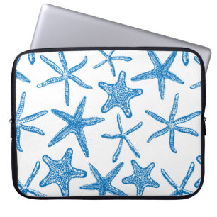 Capa Para Notebook Estrelas do mar em azul