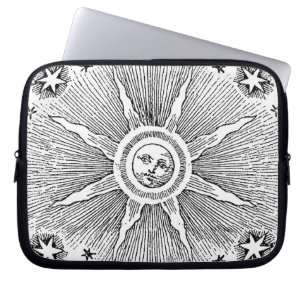 Capa Para Notebook Estrelas do Sol Antigo Céu Noturno Zodíaco Medieva