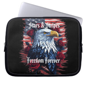 Capa Para Notebook Estrelas & Listras Bandeira dos EUA Águia Careca c