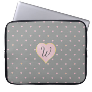 Capa Para Notebook Estrelas no Coração na Bolsa de laptop da Cinza