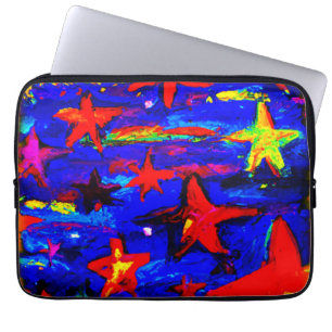 Capa Para Notebook Estrelas Vermelhas Coloridas. Comprar Agora