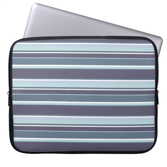 Capa Para Notebook Estrias de cinza azul (Frente)