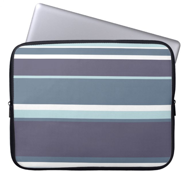 Capa Para Notebook Estrias de cinza azul (Frente)