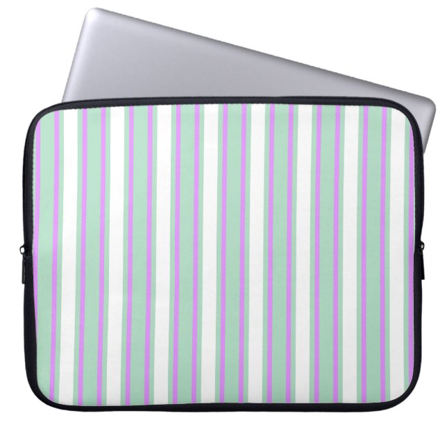 Capa Para Notebook Estrias de doces mint e lilac (Frente)