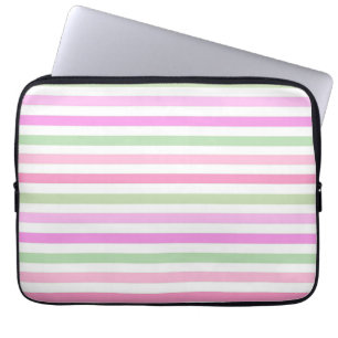 Capa Para Notebook Estrias, rosa, verdes