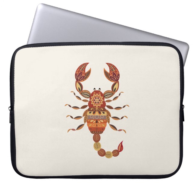 Capa Para Notebook Ethnic Floral Scorpion (Frente)