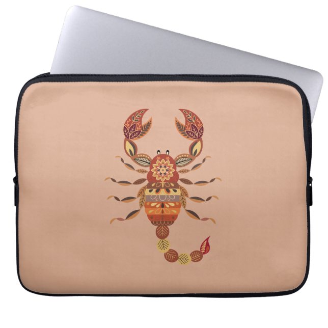 Capa Para Notebook Ethnic Floral Scorpion (Frente)