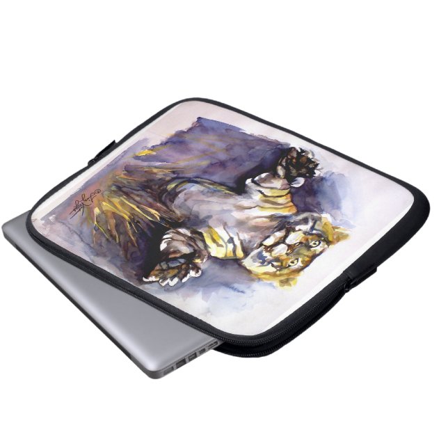 Capa Para Notebook Etiqueta de Eletrônicos Tigre para Tigre (Frente Inferior)