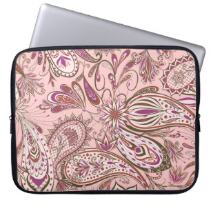 Capa Para Notebook Etnia Floral: Oriental Paisley Design.
