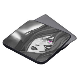 Capa Para Notebook Étui motif guerrière aux yeux fuchsia