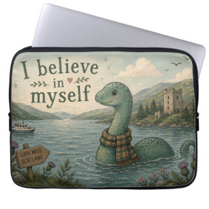 Capa Para Notebook Eu acredito em mim mesmo Monstro do Lago Ness capr