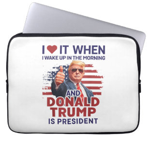 Capa Para Notebook Eu Adoro Quando Eu Acordar E Trump É O Presidente