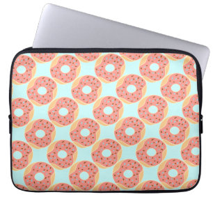 Capa Para Notebook Eu amo a bolsa de laptop das rosquinhas