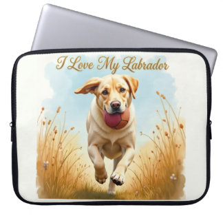 Capa Para Notebook Eu Amo a Capinha de Laptop Labrador