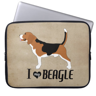 Capa Para Notebook Eu Amo a minha Beagle Rustic