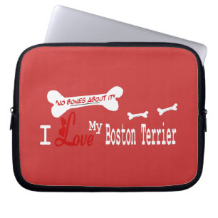 Capa Para Notebook Eu Amo Meu Boston Terrier
