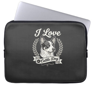 Capa Para Notebook Eu Amo Meu Cattle Dog Cachorro Antigo Amante