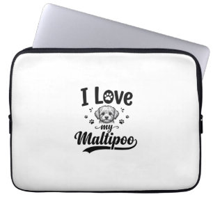 Capa Para Notebook Eu Amo Meu Design de Cachorro de Gravura Antiga Ma