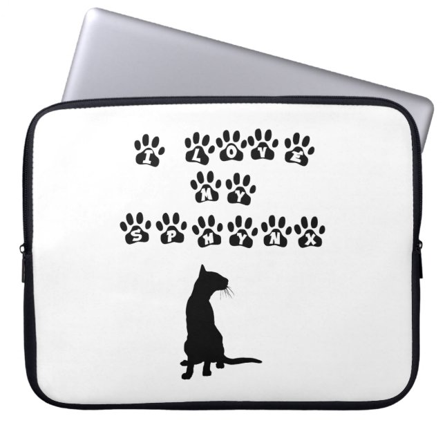 Capa Para Notebook Eu Amo Meu Esfinge Negro (Frente)