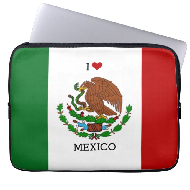 Capa Para Notebook eu amo méxico - bandeira mexicana, (Frente)