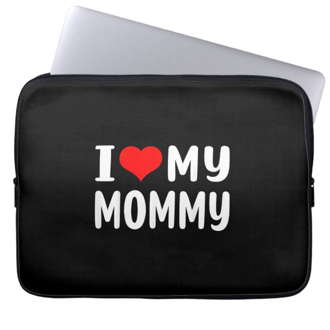 Capa Para Notebook Eu Amo Minha Mamãe Engraçado para Mãe Mamãe (Frente)