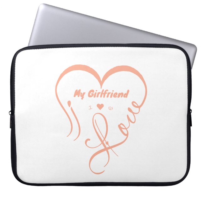 Capa Para Notebook Eu Amo Minha Namorada - Eu ♥ Nós (Frente)