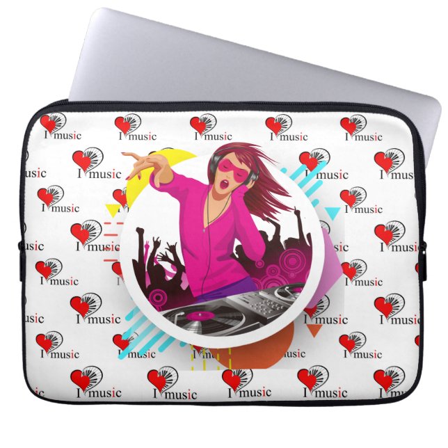 Capa Para Notebook Eu Amo Música  (Frente)