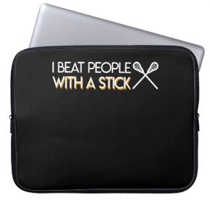 Capa Para Notebook Eu bati pessoas com o amante do Lacrosse da vara