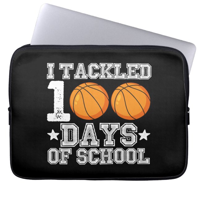 Capa Para Notebook Eu Enfrentei 100 Dias de Basquete Escolar (Frente)