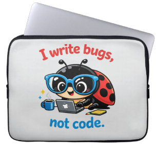 Capa Para Notebook Eu escrevo bugs, não código.