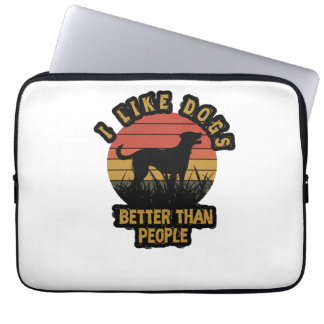 Capa Para Notebook Eu gosto mais de cachorros do que de pessoas