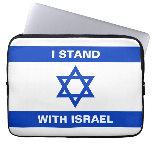 Capa Para Notebook Eu mantenho com Israel um texto personalizado band (Frente)