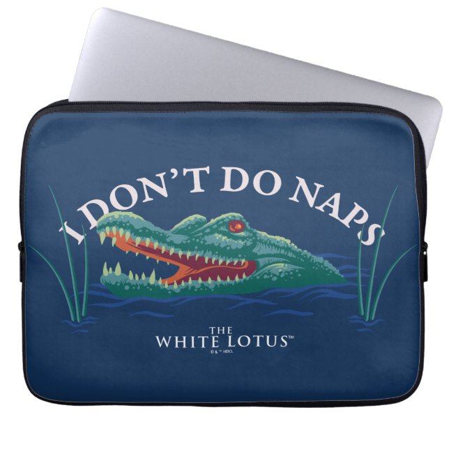 Capa Para Notebook Eu não faço jacaré para dormir - o lótus branco (Frente)