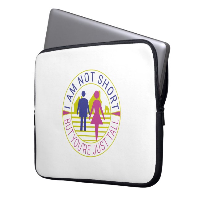 Capa Para Notebook Eu não sou pequeno, mas você é só alto (Frente Esquerda)