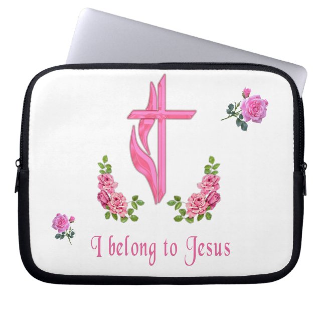 Capa Para Notebook Eu pertenço a Jesus bolsa de laptop de 10 polegada (Frente)