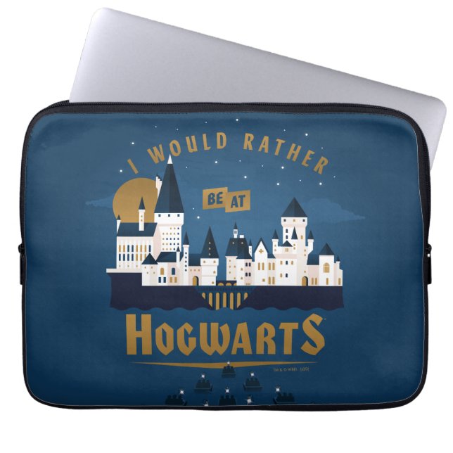 Capa Para Notebook Eu Preferencialmente No Carro De Abstrato HOGWARTS (Frente)
