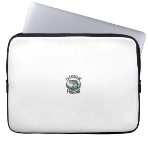 Capa Para Notebook Eu Preferiria Estar Pescando Camisa de Pescador de