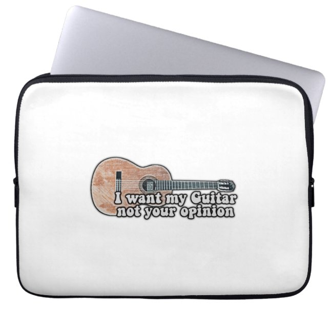 Capa Para Notebook Eu quero a minha guitarra, não a sua opinião. (Frente)