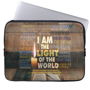 Capa Para Notebook Eu sou a Luz do Mundo - John 8:12
