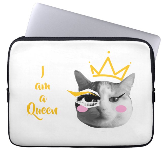 Capa Para Notebook Eu Sou Rainha – Engraçado Elegante (Frente)