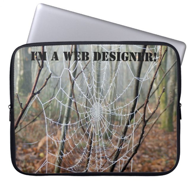 Capa Para Notebook Eu sou um designer da WEB! Luva para Laptop (Frente)