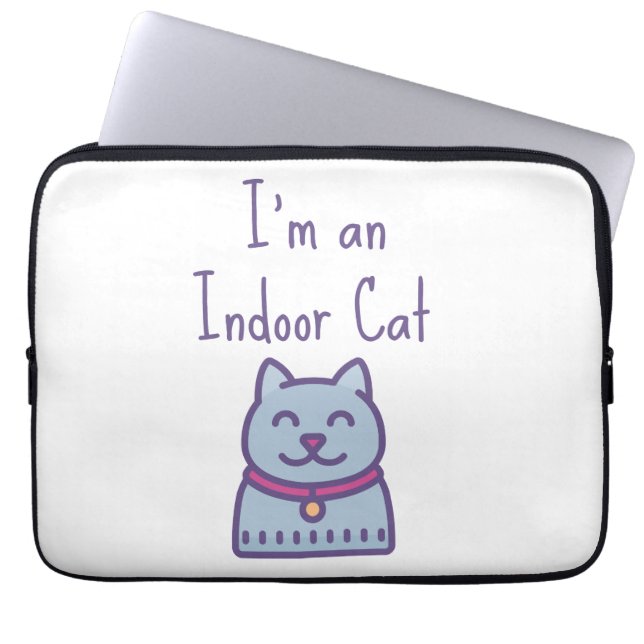 Capa Para Notebook Eu sou um lóbi de Gato Engraçado. (Frente)