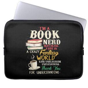 Capa Para Notebook Eu sou um Nerd de Livros - Amante de Livros - Lite