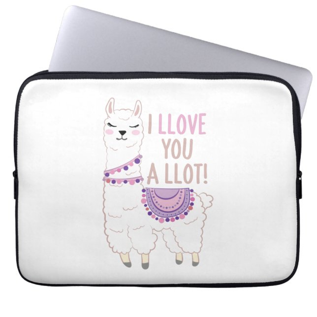 Capa Para Notebook Eu te amo muito - Engraçado Llama (Frente)