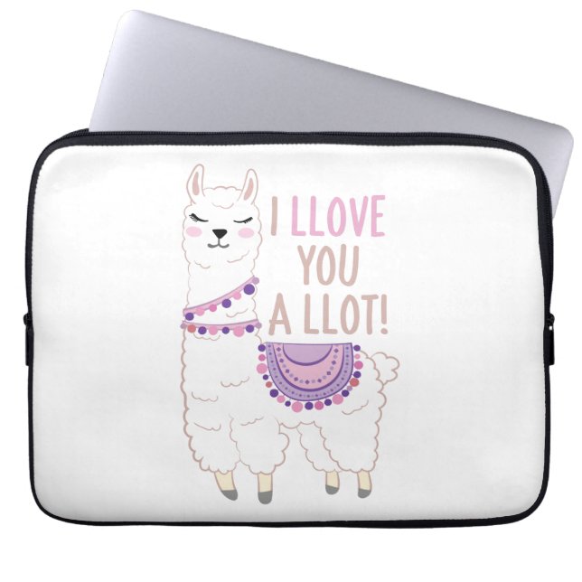 Capa Para Notebook Eu te amo muito - Engraçado Llama (Frente)
