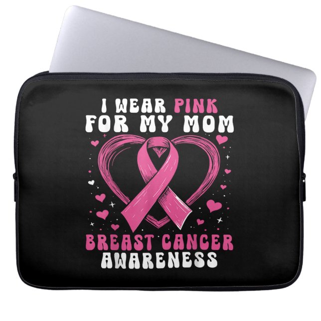 Capa Para Notebook Eu Visto Rosa Para Minha Mãe Cancer Sensibilização (Frente)