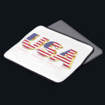 Capa Para Notebook EUA Flag Bolsa de laptop Estados Unidos da América<br><div class="desc">EUA - Estados Unidos da América - Sinalizador - Patriótico - Dia da Independência - 4 de julho - Personalizável - Escolha / Adicione seu Texto / Cor / Imagem Única - Faça seu presente especial - Redimensione e mova ou remova e adicione elementos / imagem com a ferramenta de...</div>
