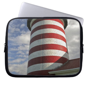 Capa Para Notebook EUA, Maine, Lubec. Farol West Quoddy Head