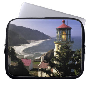 Capa Para Notebook EUA, Oregon, Florence. Farol de Heceta Head
