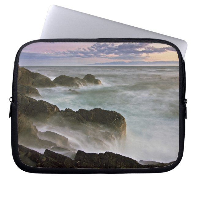 Capa Para Notebook EUA, Washington, Ilhas San Juan. Ondas batem (Frente)
